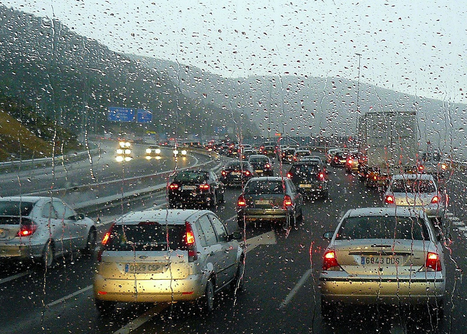 Caos circulatorio en Rivas por las lluvias